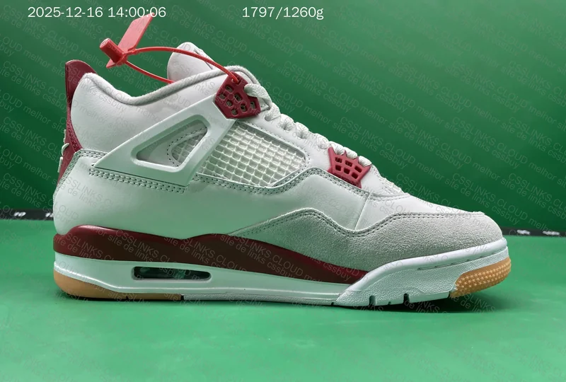 AJ4 WHITE/RED SB 5