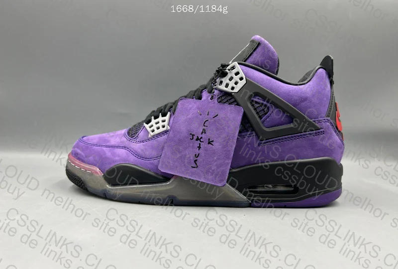AJ4 x TS Purple Suede