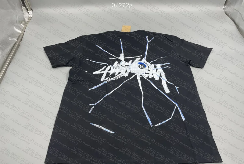 Help Stussy Shattered Black Shirt with Measurements (Crooked Print) 3