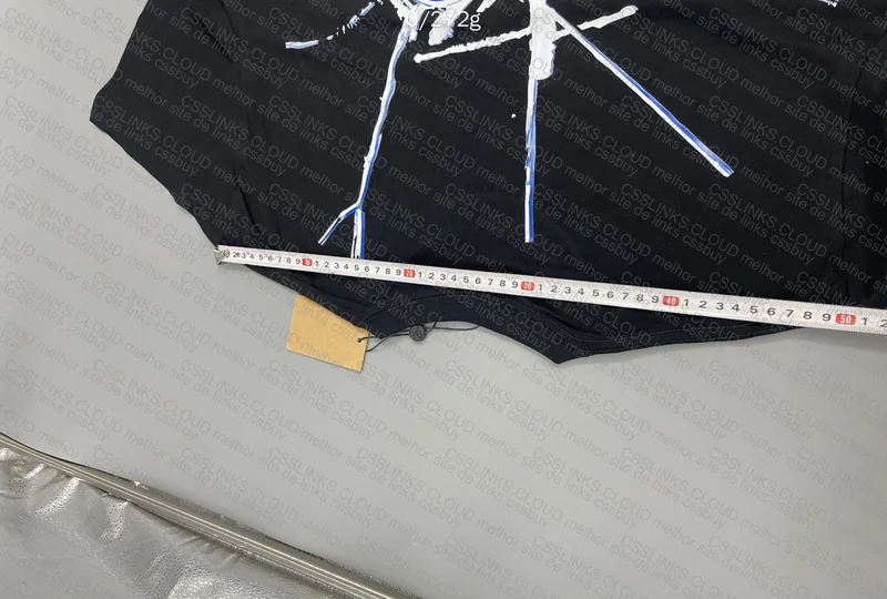 Help Stussy Shattered Black Shirt with Measurements (Crooked Print) 5