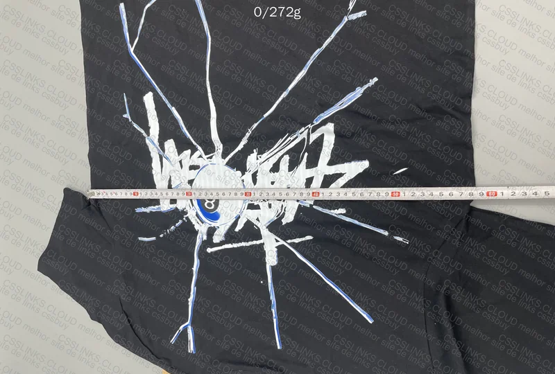 Help Stussy Shattered Black Shirt with Measurements (Crooked Print) 6