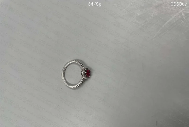 Pandora Sparkling Red Heart Ring