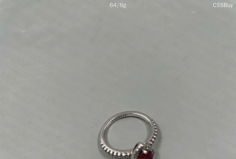 Pandora Sparkling Red Heart Ring 6
