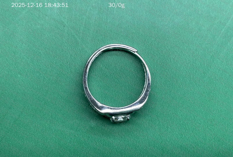 S925 Silver Ring with Moissanite Stone