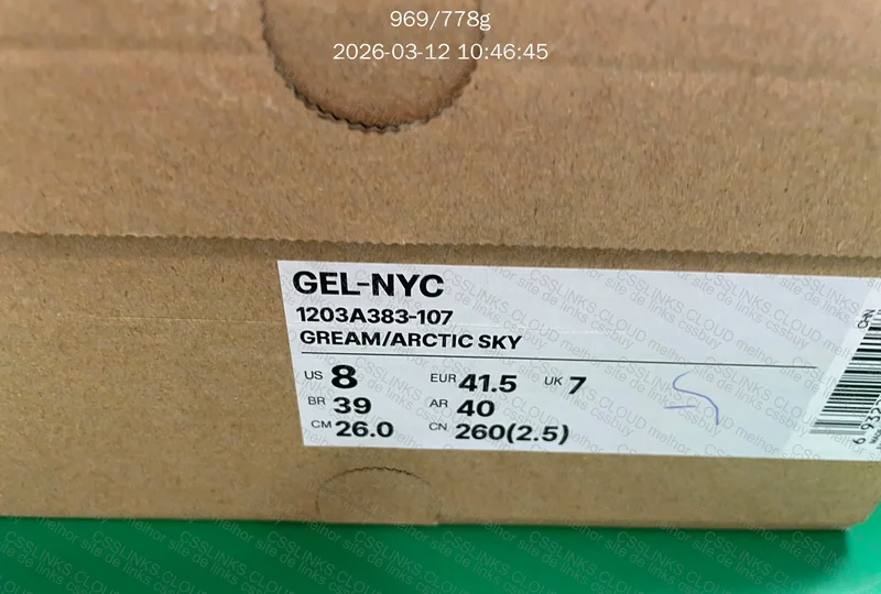 ASICS Gel-NYC Cream Arctic Sky 9