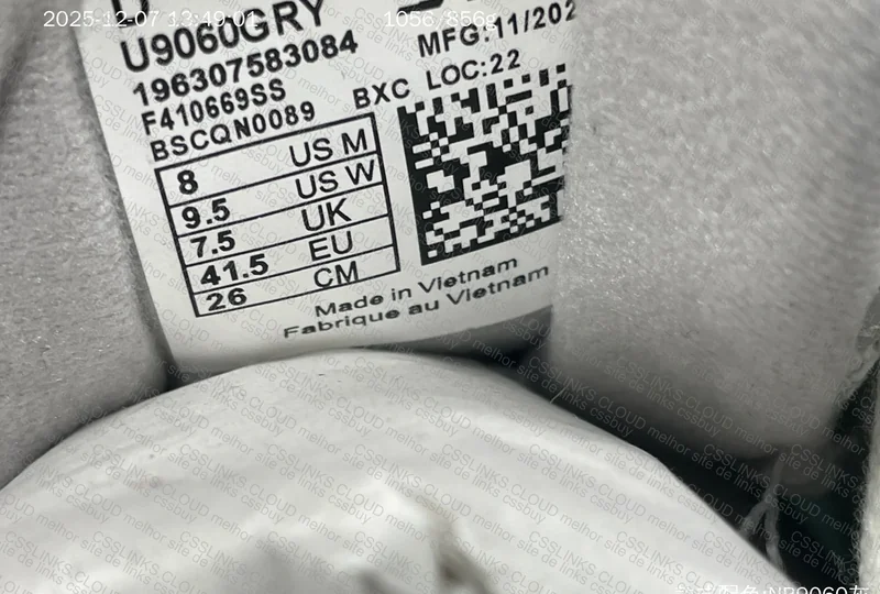 AY BATCH SALE - NB9060GRY - New Balance 6
