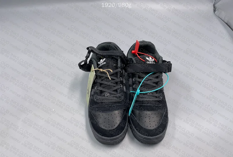 bad bunny x adidas forum low black 4