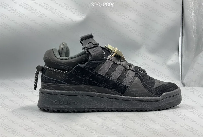 bad bunny x adidas forum low black 5