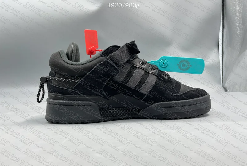 bad bunny x adidas forum low black 6