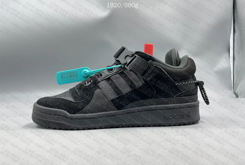 bad bunny x adidas forum low black 8