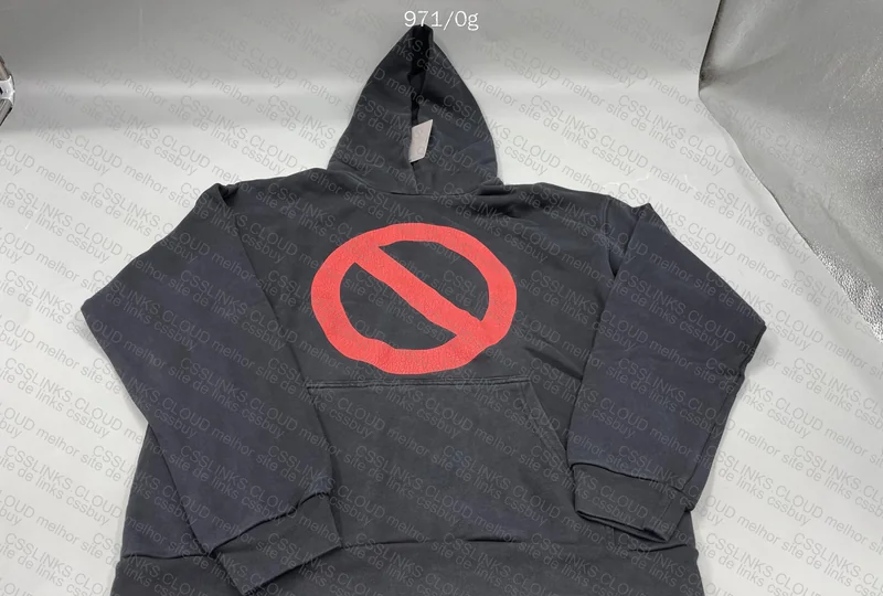Balenciaga BFRND Series Hoodie Large Fit in Black Faded (With Badge) 2