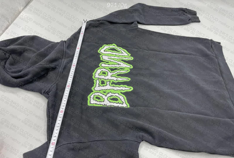 Balenciaga BFRND Series Hoodie Large Fit in Black Faded (With Badge) 7