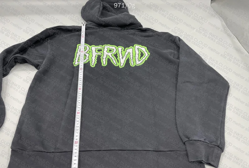 Balenciaga BFRND Series Hoodie Large Fit in Black Faded (With Badge) 9