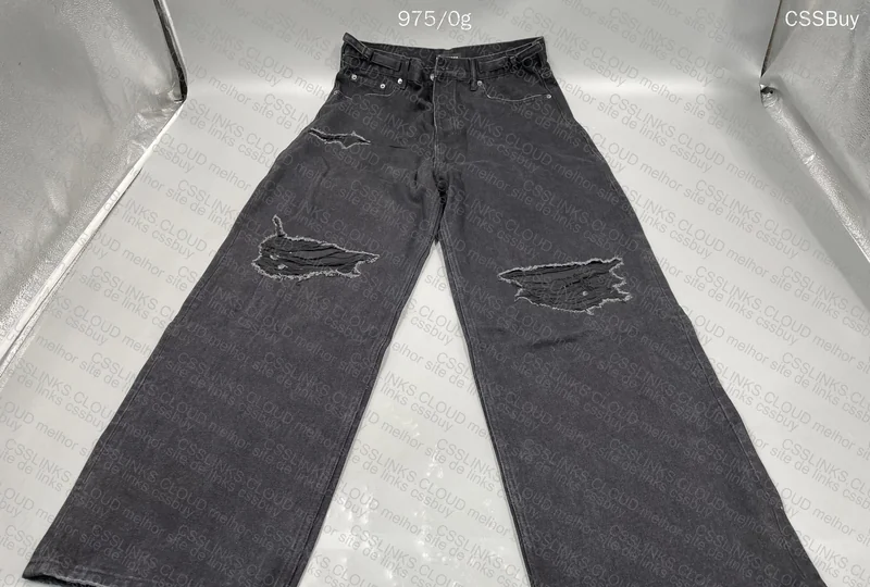 balenciaga destroyed denim