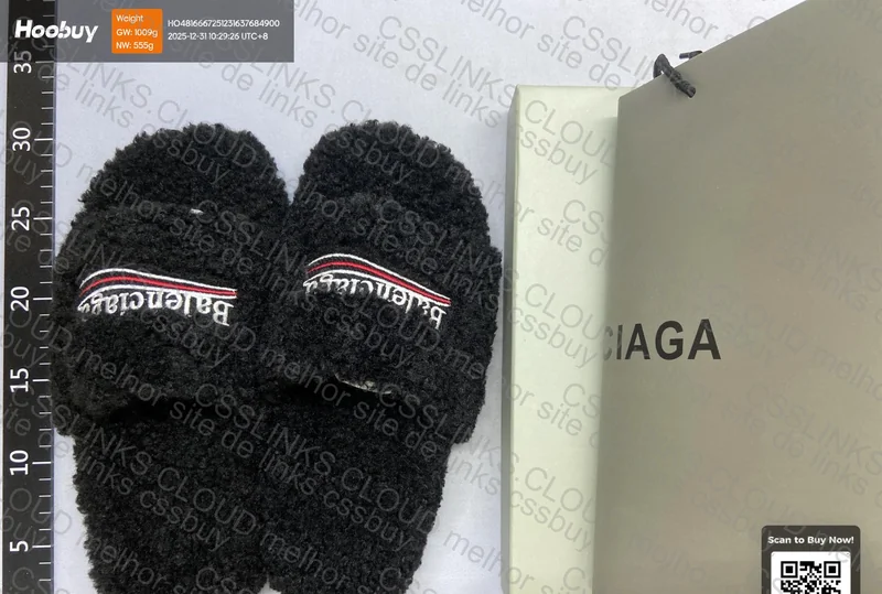 Balenciaga Fur Slide