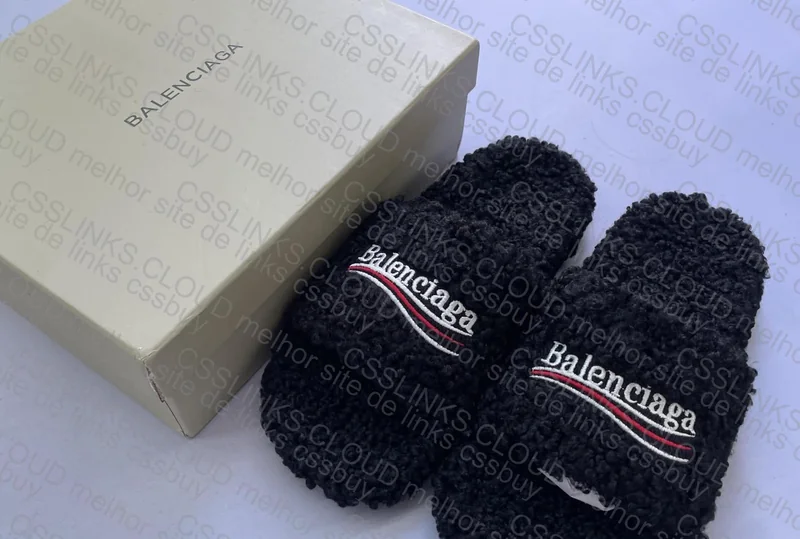 Balenciaga Fur Slide