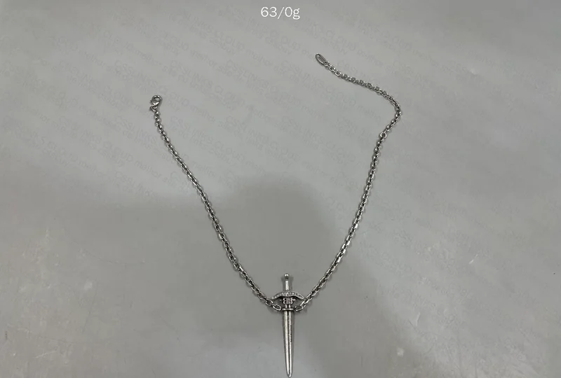 BALENCIAGA GOTH SWORD NECKLACE
