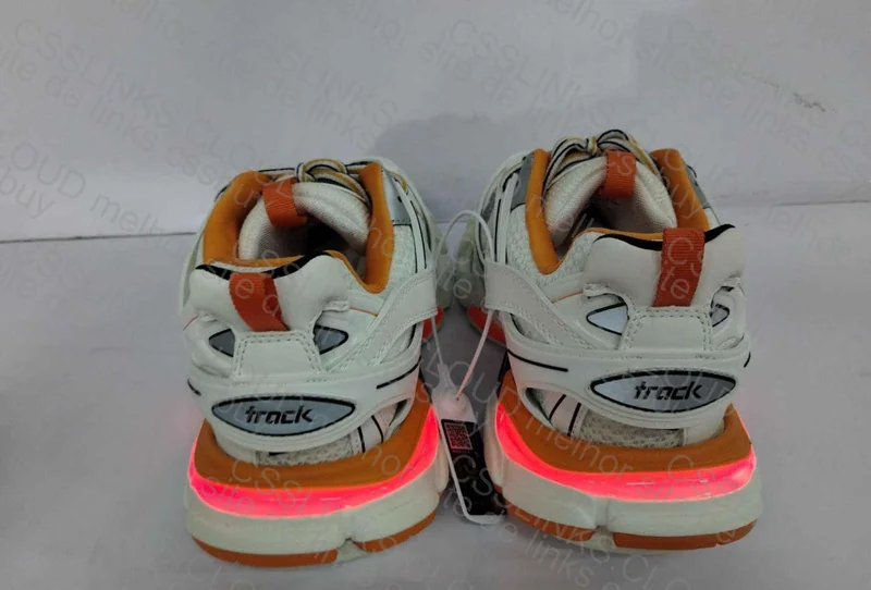 Balenciaga Men's Track White Orange - Led on
