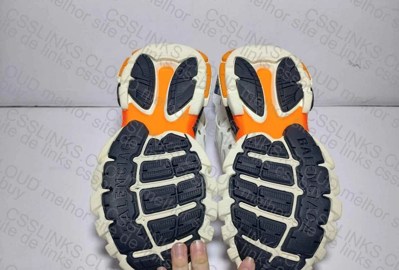 Balenciaga Men's Track White Orange - Led on 6