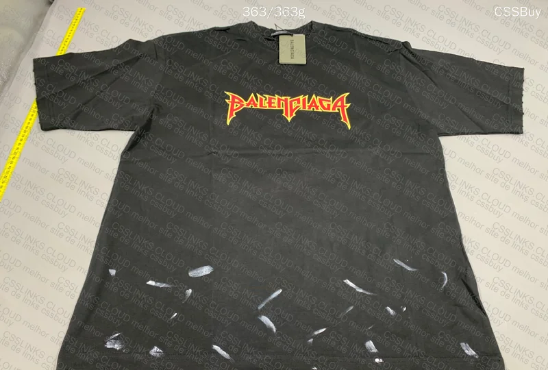 Balenciaga Metal Vintage Black T-shirt 2