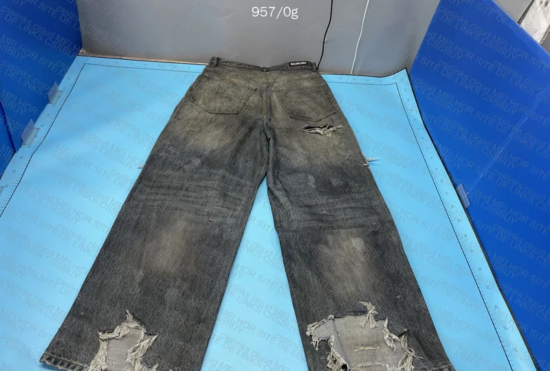 Balenciaga Mud Destroyed Baggy Jeans 3