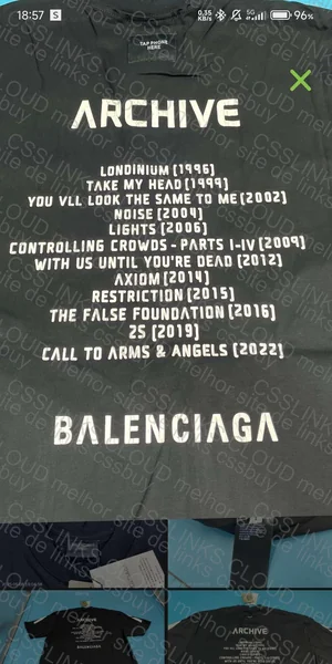 balenciaga music archive series connected t shirt 3