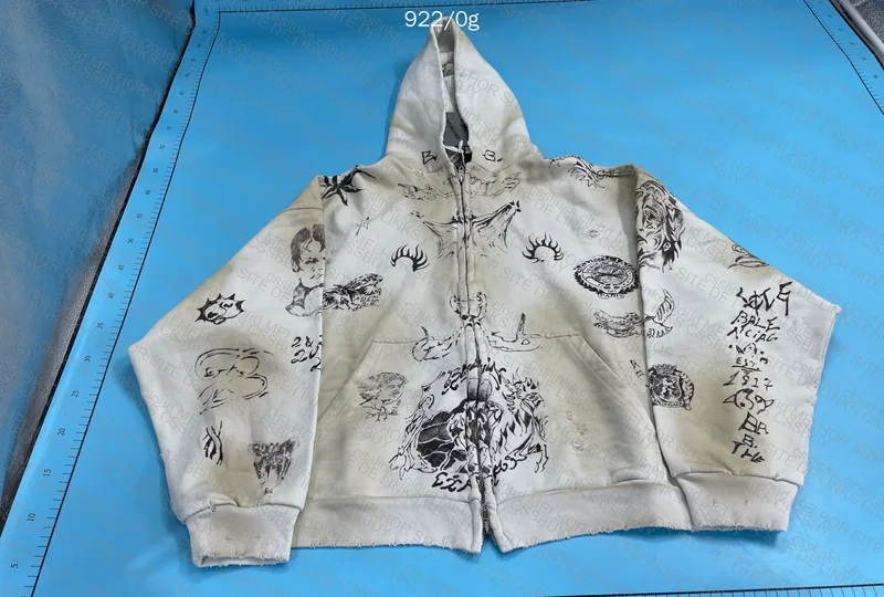 Balenciaga Tattoo Zip-Up Hoodie (B-Grade) 4