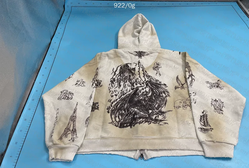 Balenciaga Tattoo Zip-Up Hoodie (B-Grade) 5