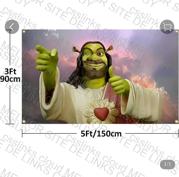 Room Flag 'Shrek Jesus' 3