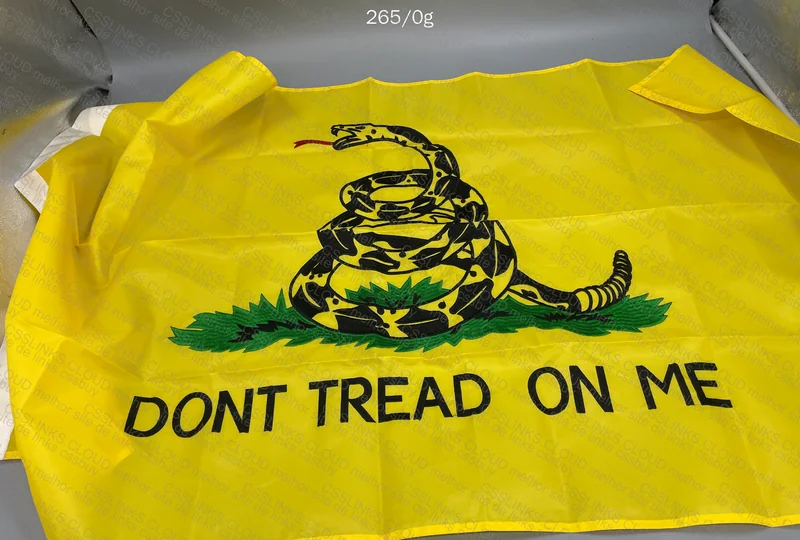 Libertarian Flag Dont Tread on Me (Yellow, Snake) 4