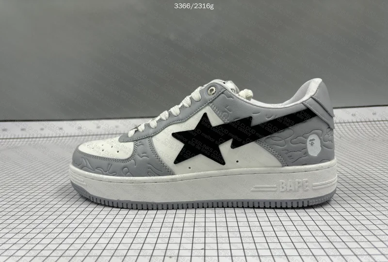 Bape Sta Low M2 White Grey 3