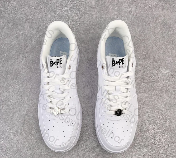 Bape STA Low "White Leather" 2