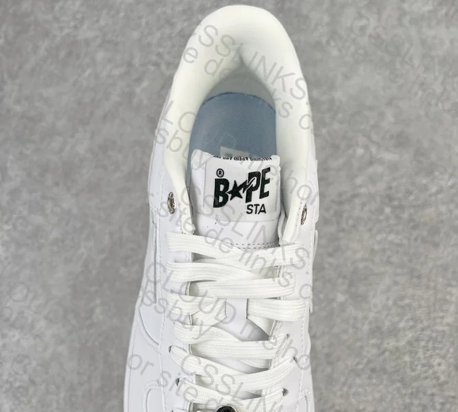 Bape STA Low "White Leather" 5