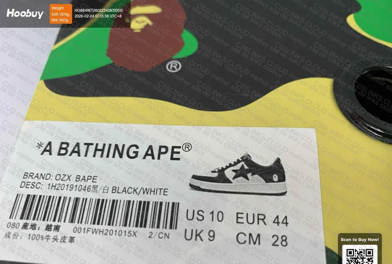 Bape Sta preto e branco