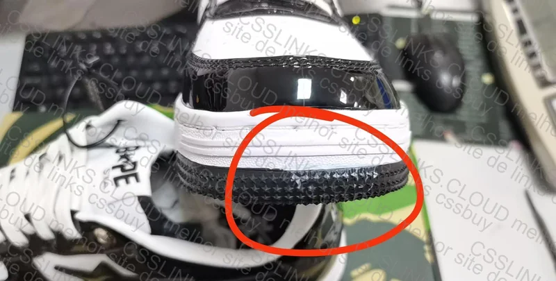 Bape STA Black and White, with Glue Marks 7