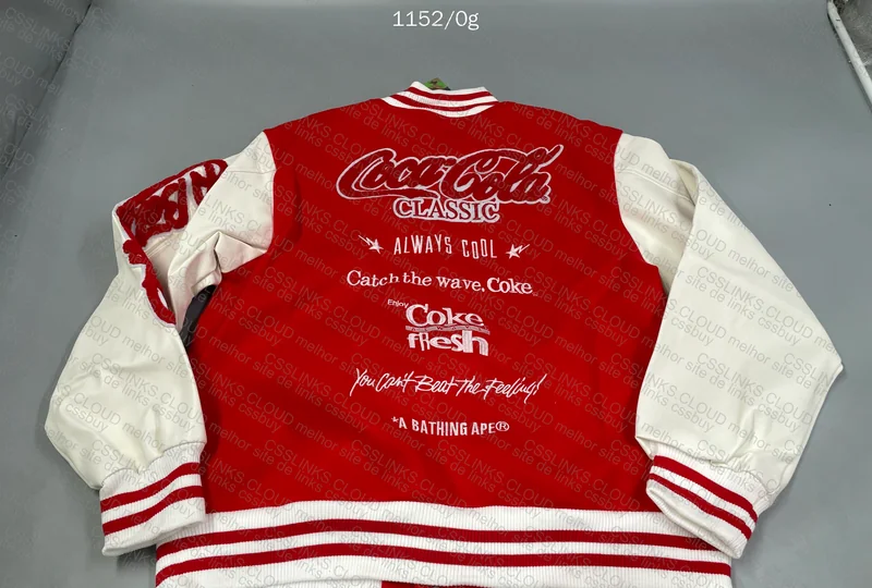 BAPE X COCA-COLA VARSITY JACKET RED 8