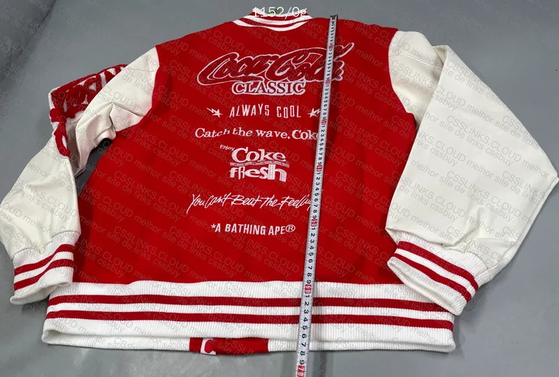 BAPE X COCA-COLA VARSITY JACKET RED 9