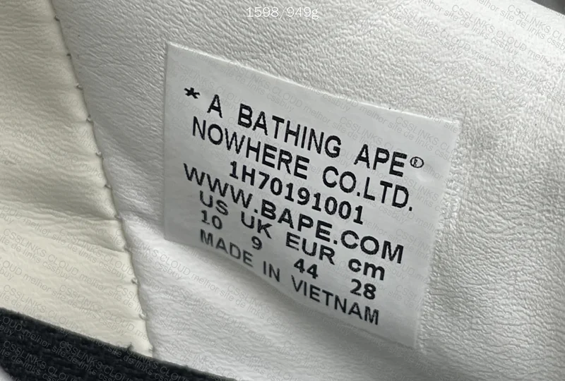 Bapesta black/white 6
