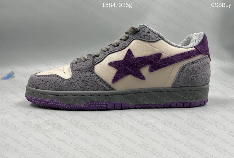 Bapesta grey purple 4