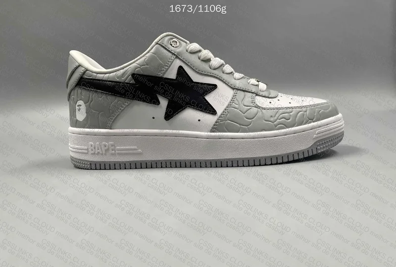 BapeSta Low Grey Black 5