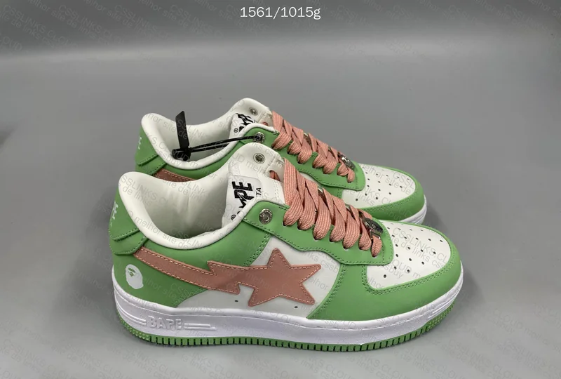 Bapesta Low Green and Pink