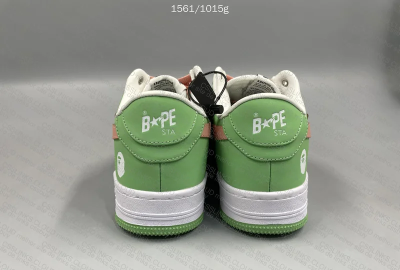 Bapesta Low Green and Pink 5