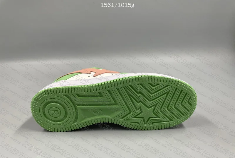 Bapesta Low Green and Pink 7