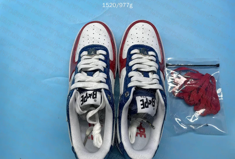 Bapesta red/blue/white