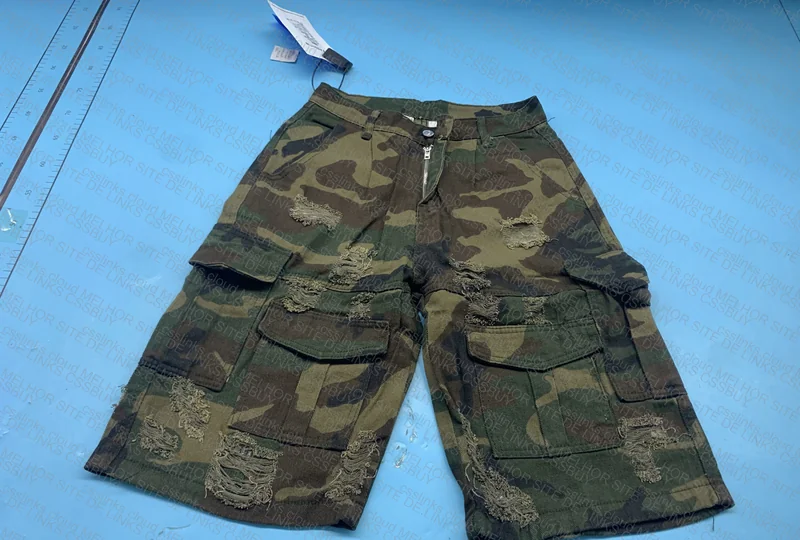 Destroyed Camouflage Shorts 2