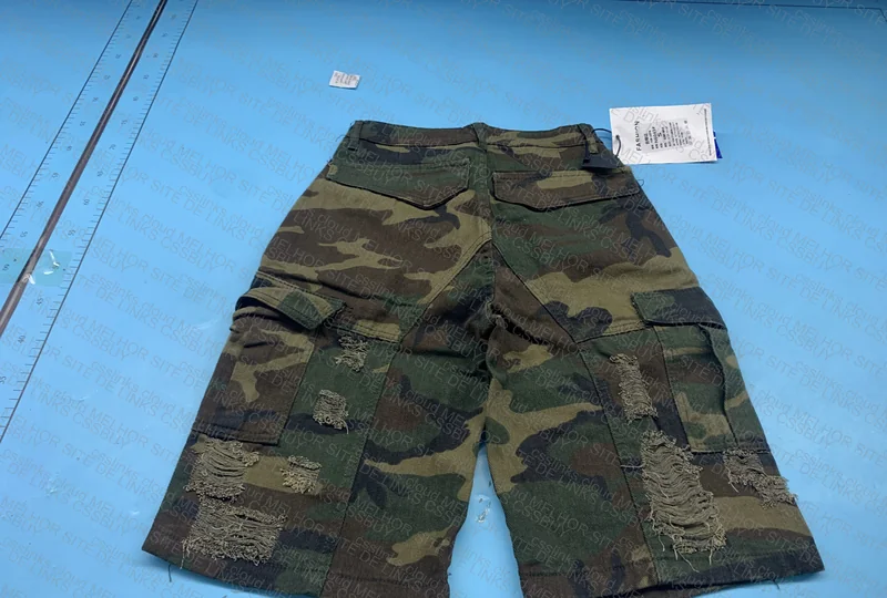 Destroyed Camouflage Shorts 4