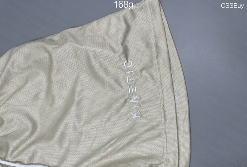Beige and Blue Kinetic Shorts