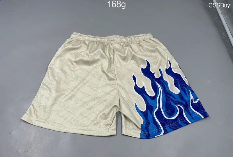 Beige and Blue Kinetic Shorts 2
