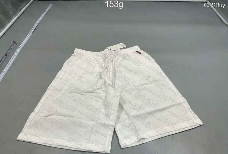 Linen Shorts (Black and White) 4
