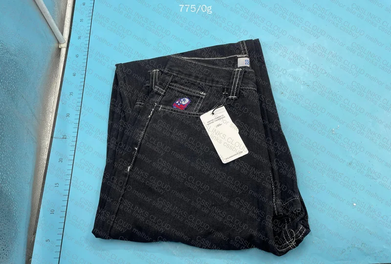 Big Polar Black Jeans with White Stitching